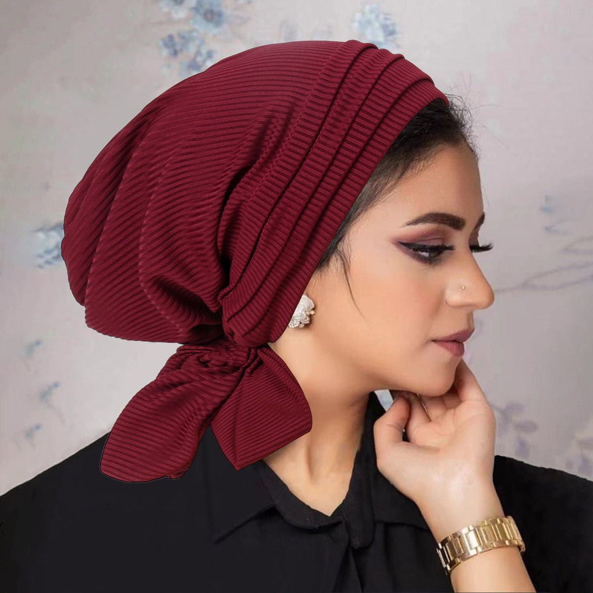 Solid Colour Thread Long-Tail Tam Hat – Modest Headwear
