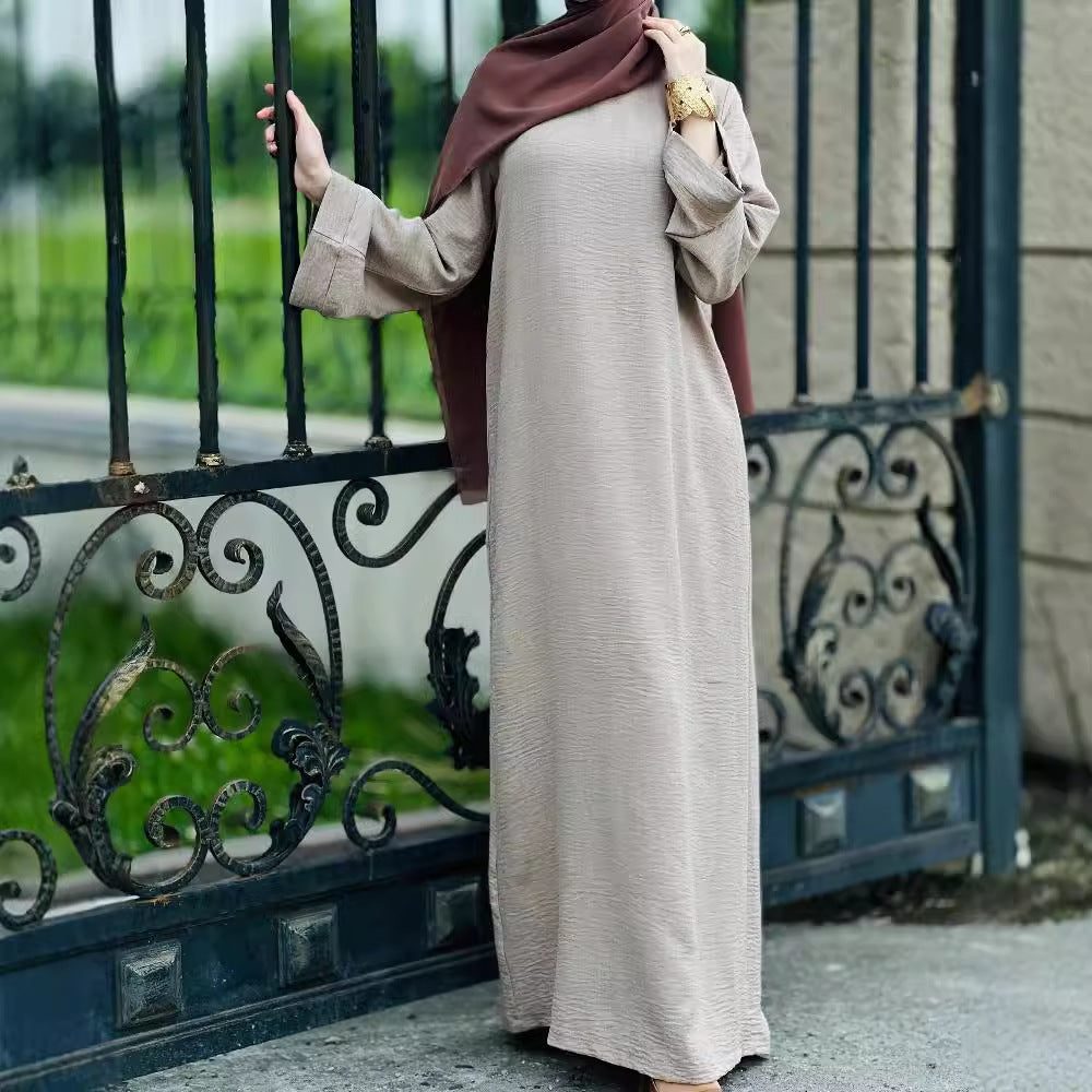 Warm Fall-Winter Modest Dress – Dubai/Turkey Style Elegance