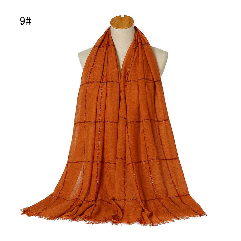 Sparkle Crinkle Cotton Turban Hijab – Sequins & Lace