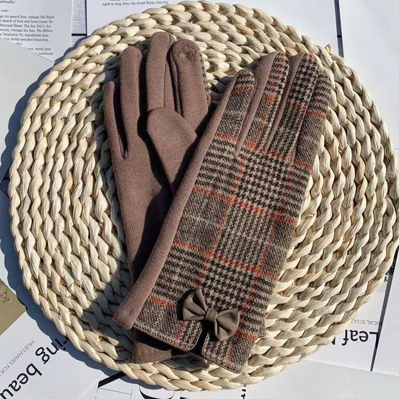 Warm Woolen Riding Gloves – Touch Screen & Contrast Colour