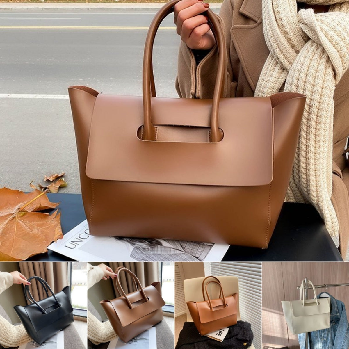 Retro Chic Large-Capacity Tote — Your Everyday Stylish Shoulder Bag