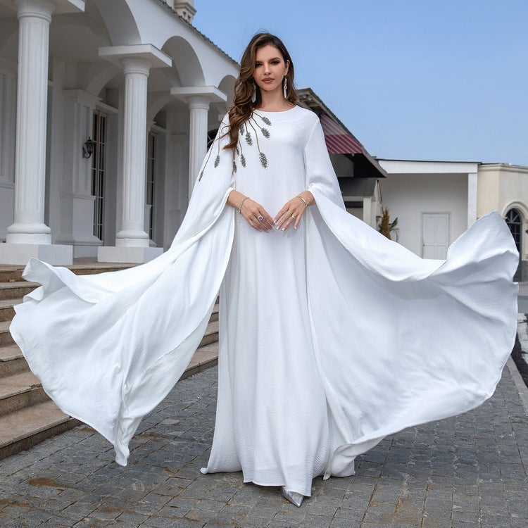 Embroidered Maxi Abaya Robe – Elegant Evening Modesty