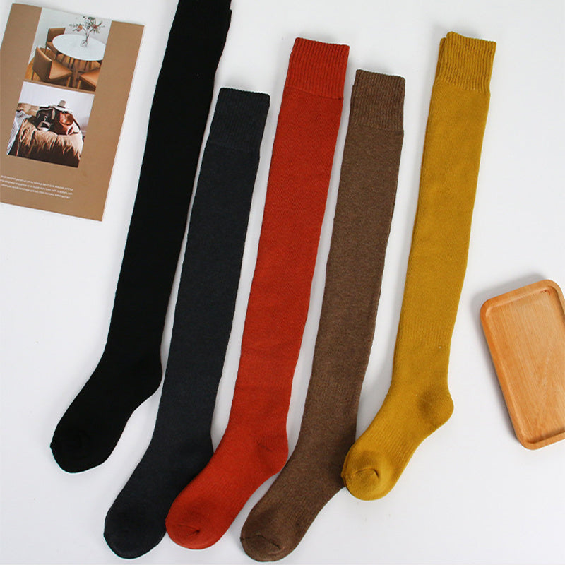 Over-the-Knee Thick Terry Socks – Cozy Winter Essentials