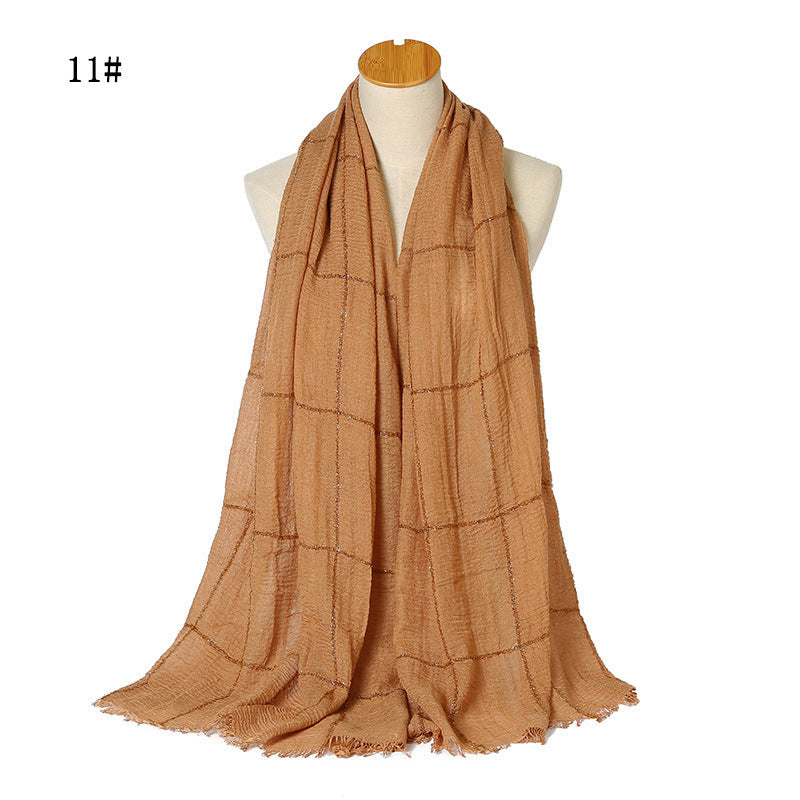 Sparkle Crinkle Cotton Turban Hijab – Sequins & Lace