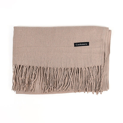 Solid Colour Tassel Scarf – Soft Wrap, Modest Chic