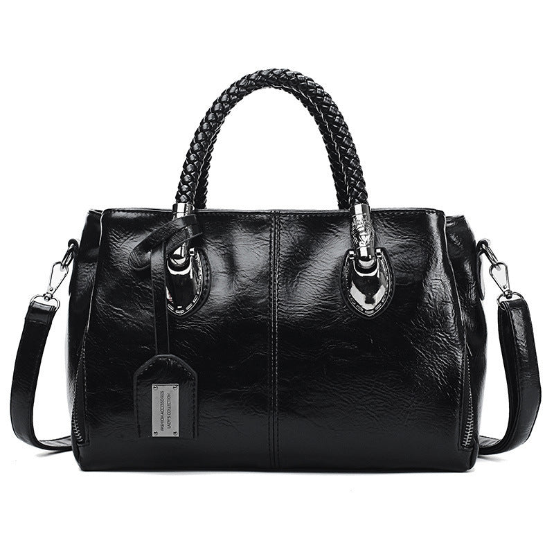 Oil-Wax Leather Luxury Handbag – Timeless & Modest Elegance