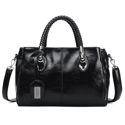 Oil-Wax Leather Luxury Handbag – Timeless & Modest Elegance