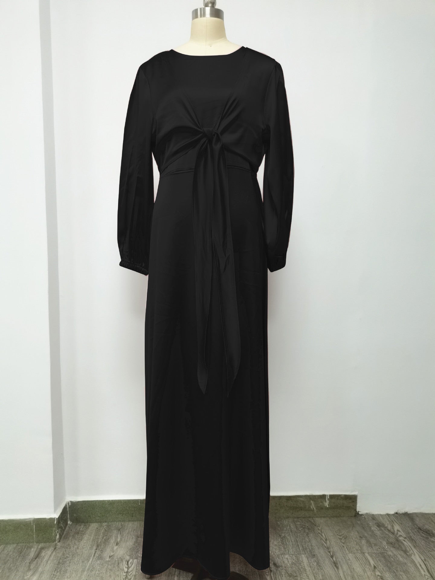 Dubai-Style Satin Kaftan Abaya – Modest Glamour for Women