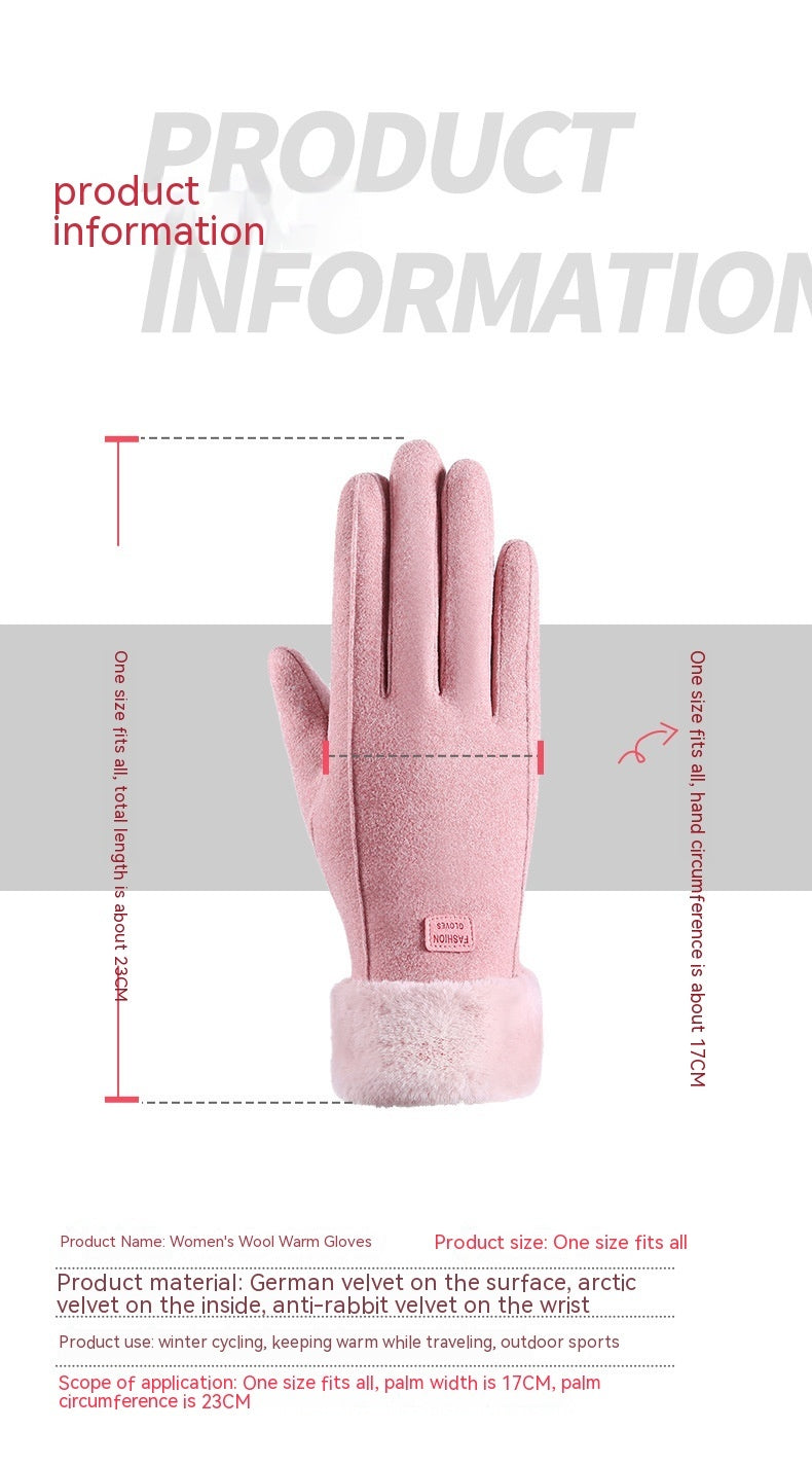 Fleece-Lined Suede Riding Gloves – Warm & Stylish