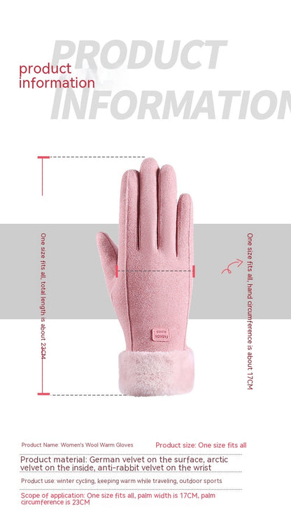 Fleece-Lined Suede Riding Gloves – Warm & Stylish