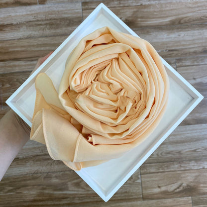 Solid Pearl Chiffon Hijab Scarf – Lightweight Elegance
