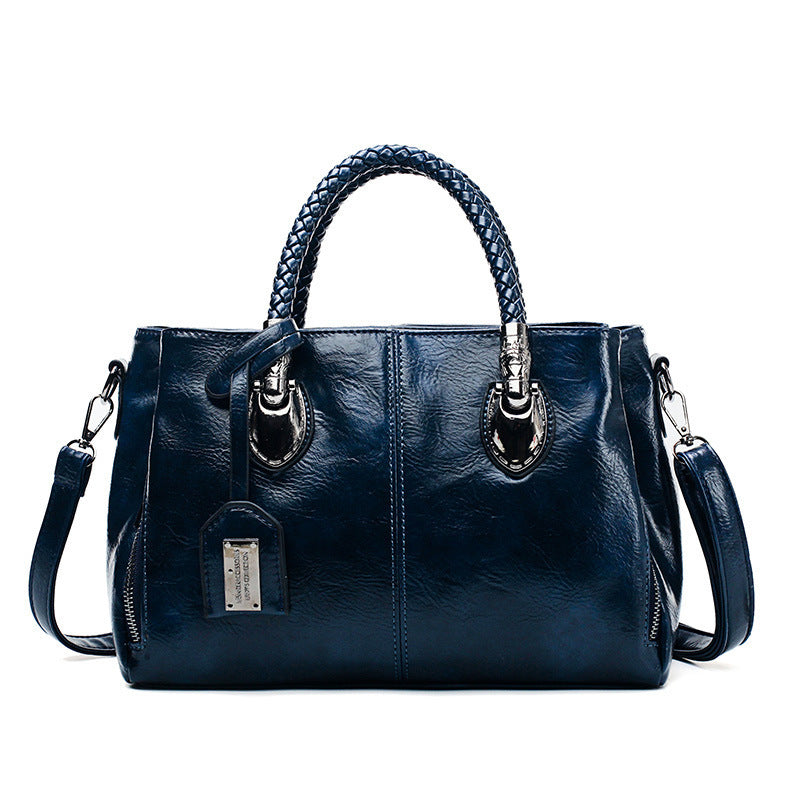 Oil-Wax Leather Luxury Handbag – Timeless & Modest Elegance