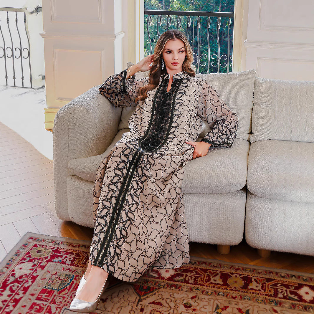 Elegant Modest Robe Dress – Middle-East Coverage & Style