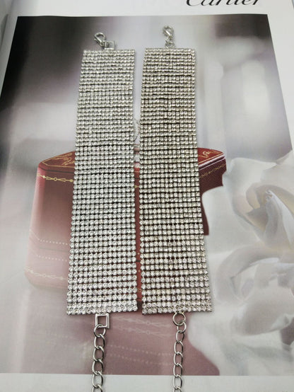 Square Diamond Anklet – Elegant Foot Accessory