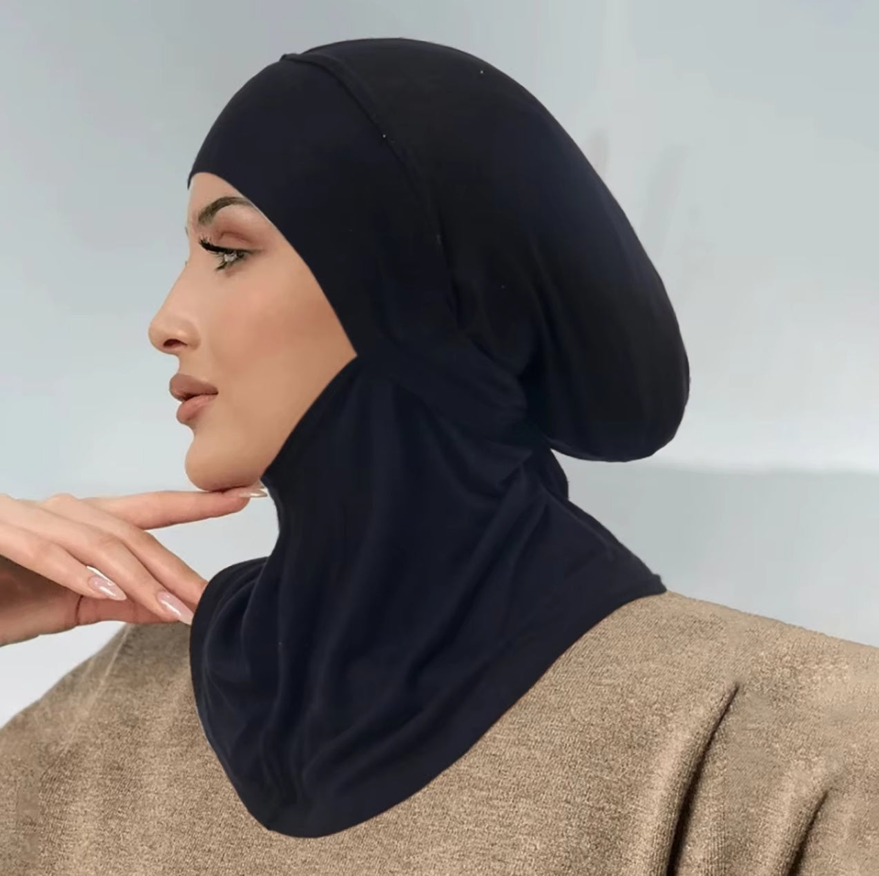 Solid-Colour Bandage Wrap Tam Hat – Soft Head-Covering