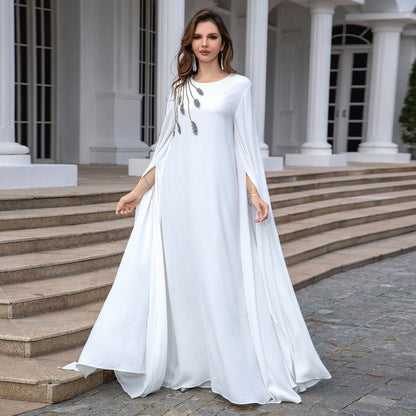 Embroidered Maxi Abaya Robe – Elegant Evening Modesty
