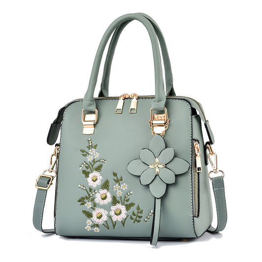 Floral Embroidered Shoulder Messenger Bag – Feminine & Fun