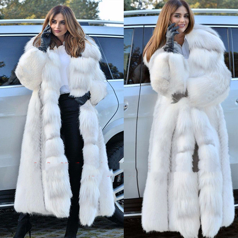 Long White Fur Coat – Elegant Modest Outerwear