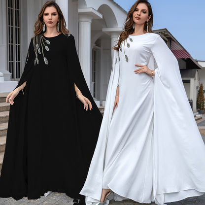 Embroidered Maxi Abaya Robe – Elegant Evening Modesty