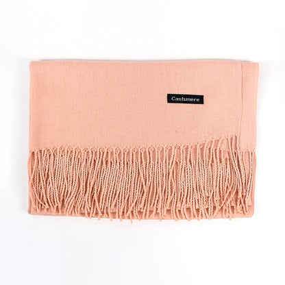 Solid Colour Tassel Scarf – Soft Wrap, Modest Chic