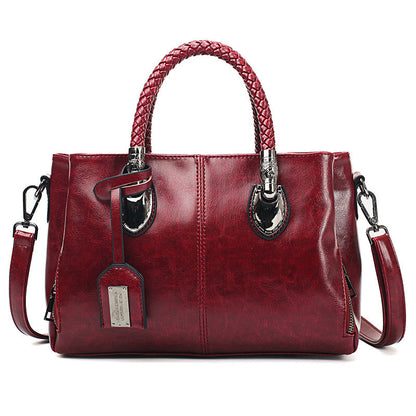 Oil-Wax Leather Luxury Handbag – Timeless & Modest Elegance