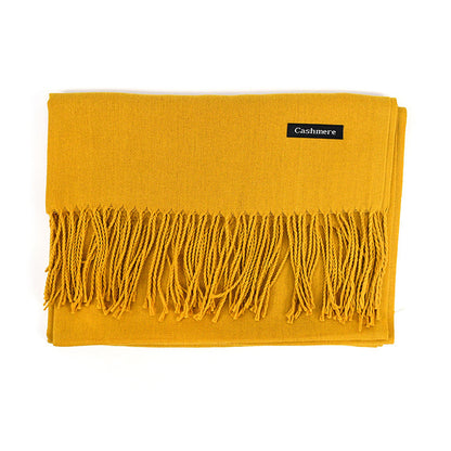 Solid Colour Tassel Scarf – Soft Wrap, Modest Chic
