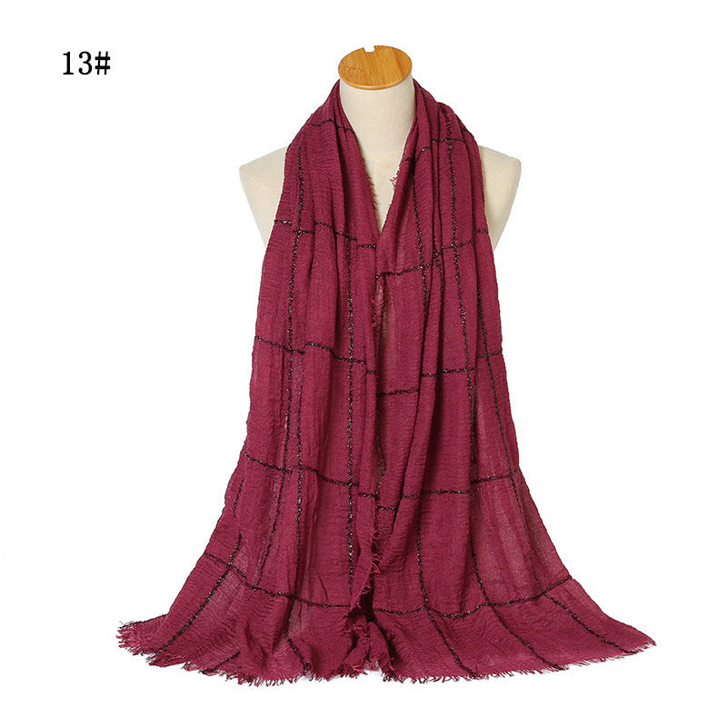 Sparkle Crinkle Cotton Turban Hijab – Sequins & Lace