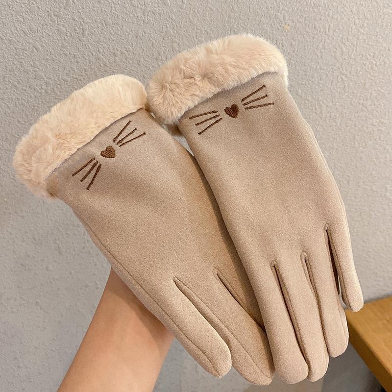 Fleece-Lined Suede Riding Gloves – Warm & Stylish