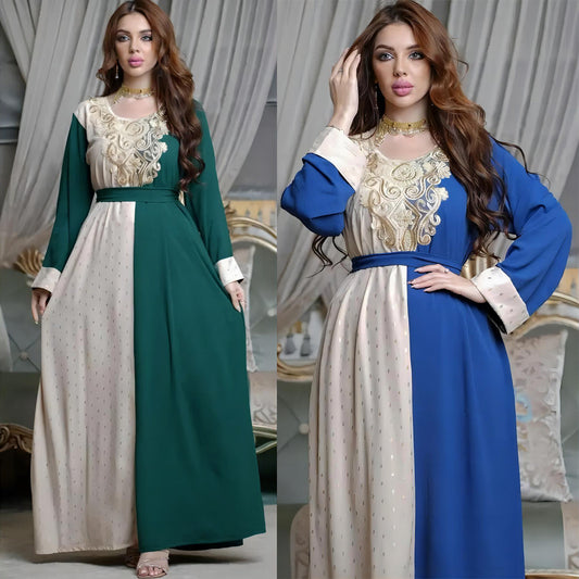 Flowing Tunic Robe Dress with Embroidery – Modesty Meets Style
