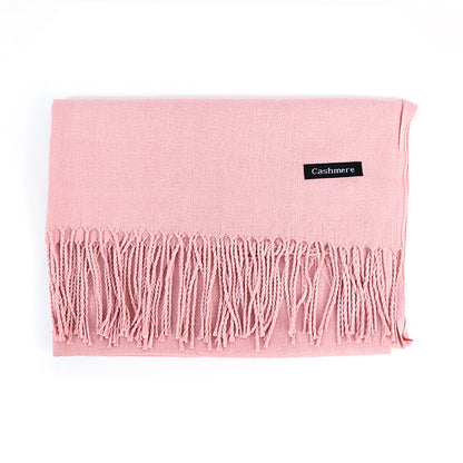 Solid Colour Tassel Scarf – Soft Wrap, Modest Chic