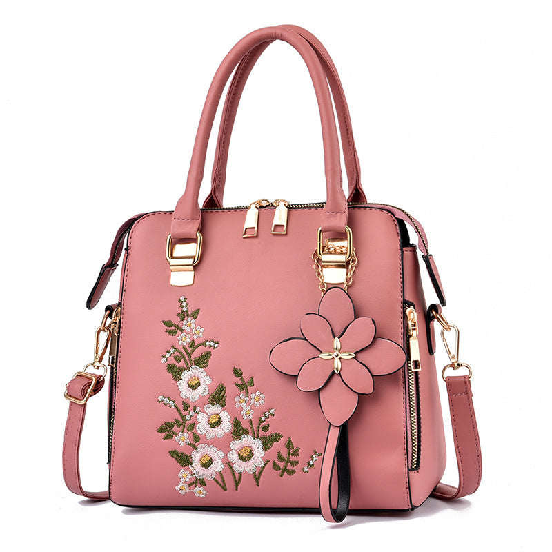 Floral Embroidered Shoulder Messenger Bag – Feminine & Fun