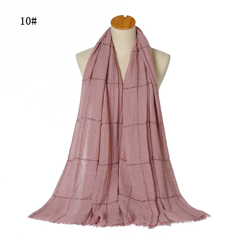 Sparkle Crinkle Cotton Turban Hijab – Sequins & Lace