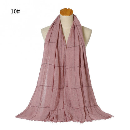 Sparkle Crinkle Cotton Turban Hijab – Sequins & Lace