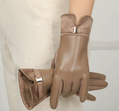 Women’s Winter Suede Gloves – Warm & Stylish