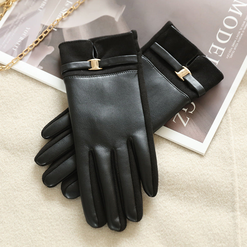 Women’s Winter Suede Gloves – Warm & Stylish