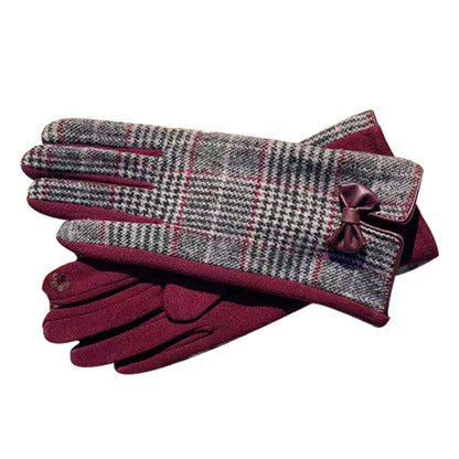 Warm Woolen Riding Gloves – Touch Screen & Contrast Colour