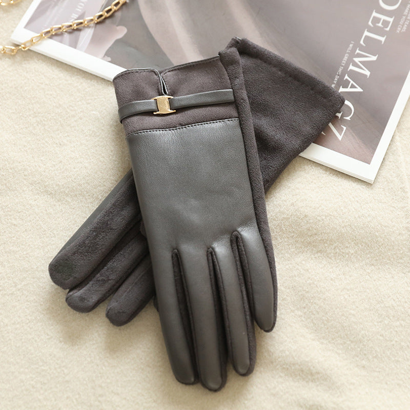 Women’s Winter Suede Gloves – Warm & Stylish