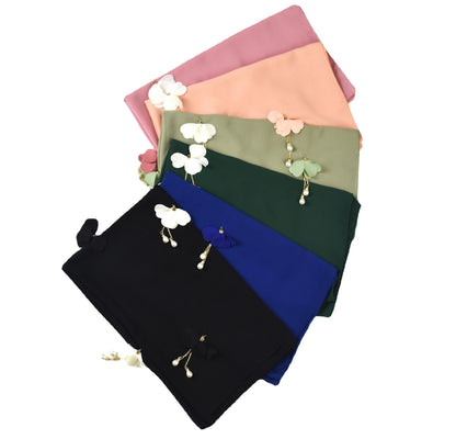 Pearl Chiffon Hijab Scarf – Elegant Flower Wrap