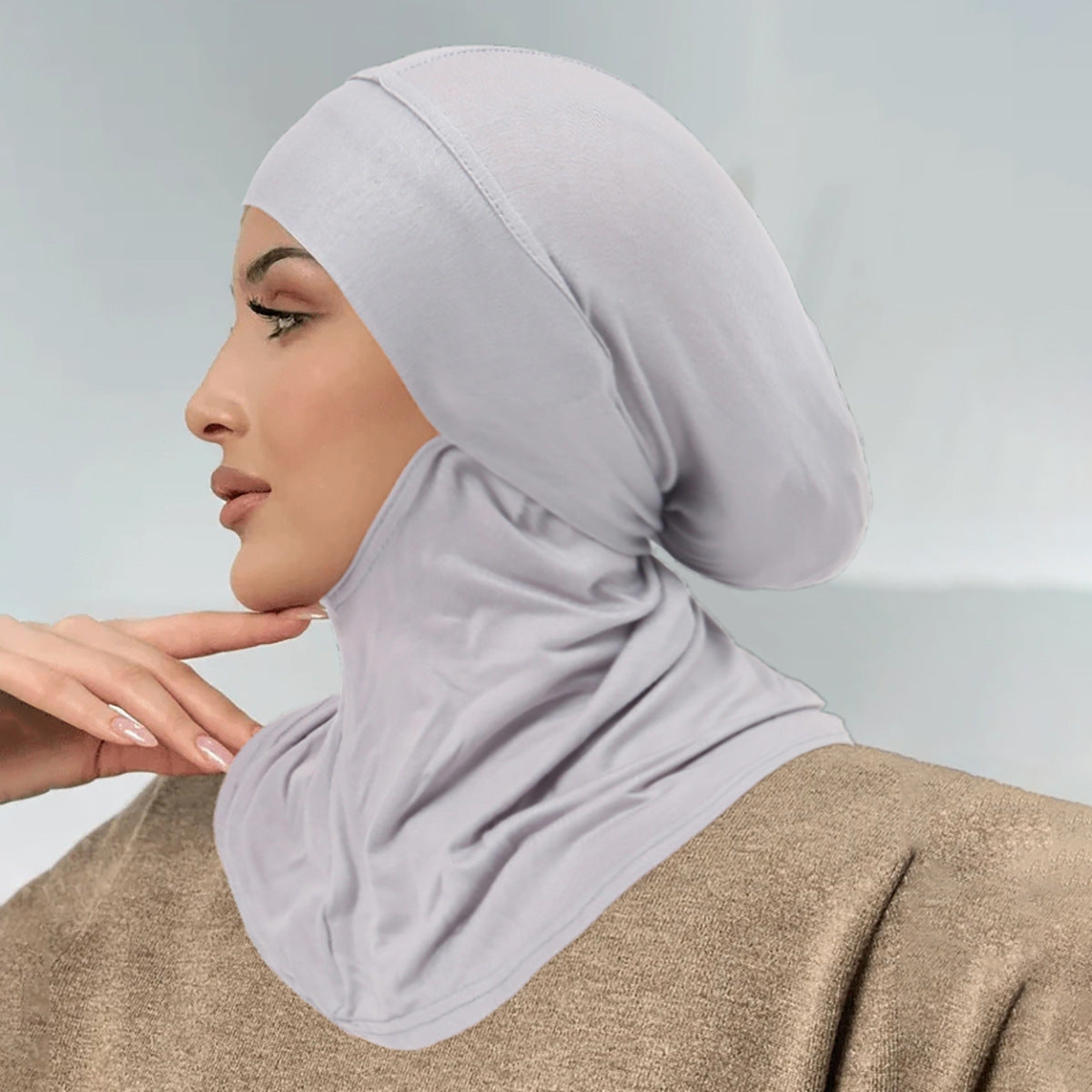 Solid-Colour Bandage Wrap Tam Hat – Soft Head-Covering