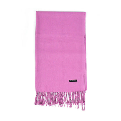 Solid Colour Tassel Scarf – Soft Wrap, Modest Chic