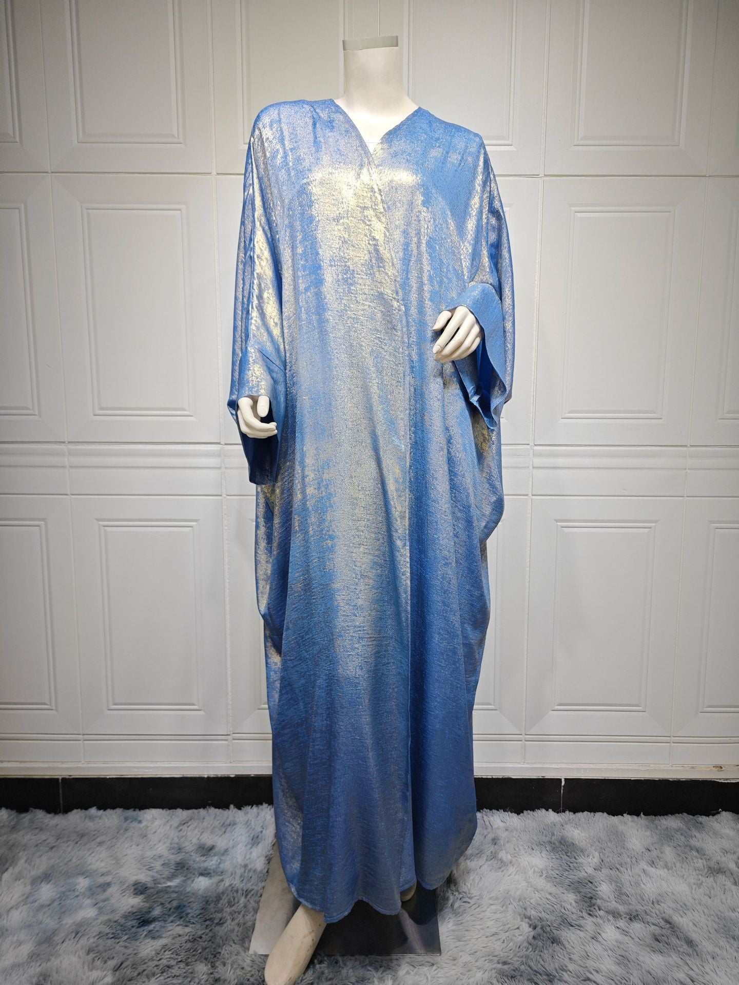Bronzing Satin Robe Abaya – Modest Outerwear Elegance