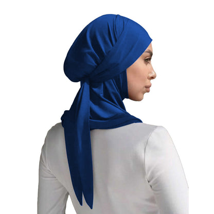 Convenient Strap Headscarf & Scarf Suit – Solid Colour