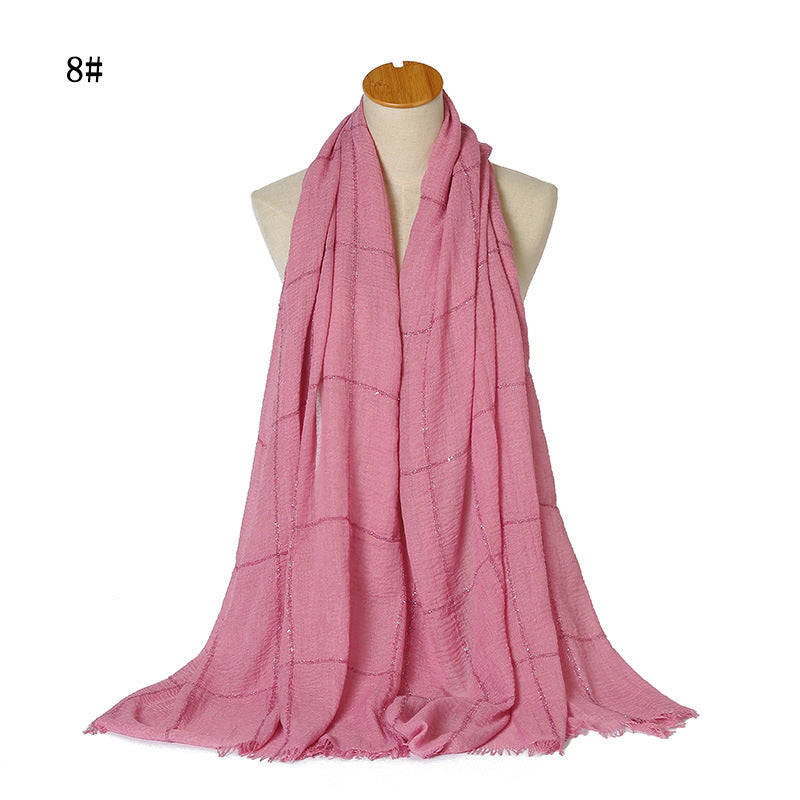 Sparkle Crinkle Cotton Turban Hijab – Sequins & Lace