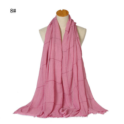 Sparkle Crinkle Cotton Turban Hijab – Sequins & Lace