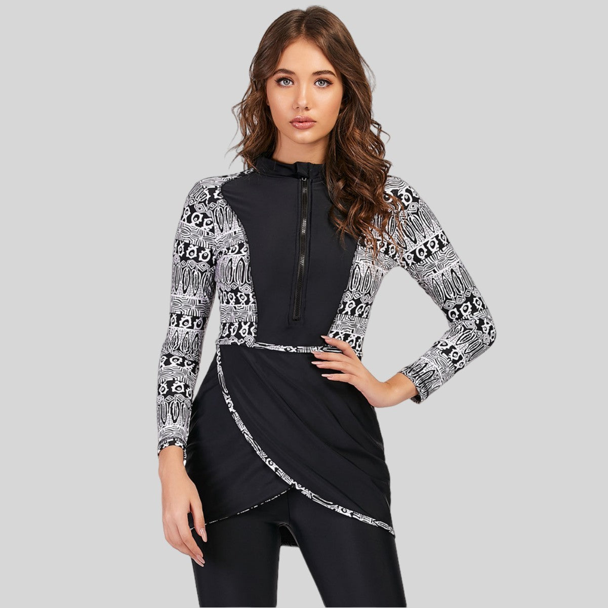 Modest Full-Coverage Swimsuit – Elegant & Comfortable