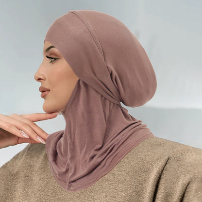 Solid-Colour Bandage Wrap Tam Hat – Soft Head-Covering