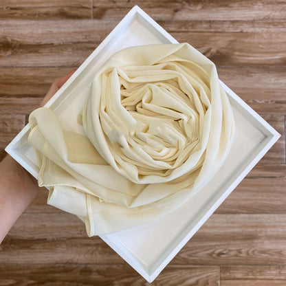 Solid Pearl Chiffon Hijab Scarf – Lightweight Elegance