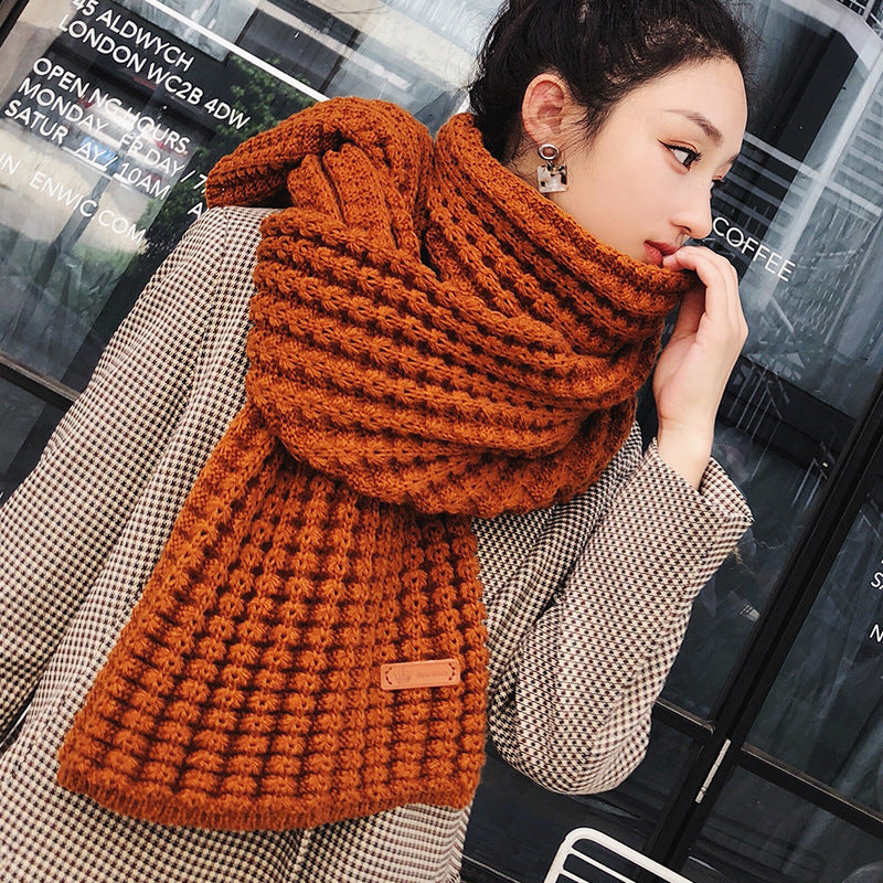 Thick Woolen Scarf – Simple Warm Winter Wrap