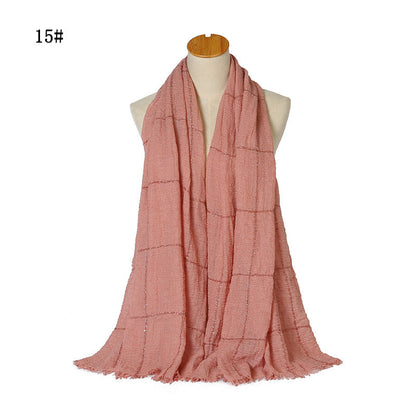 Sparkle Crinkle Cotton Turban Hijab – Sequins & Lace