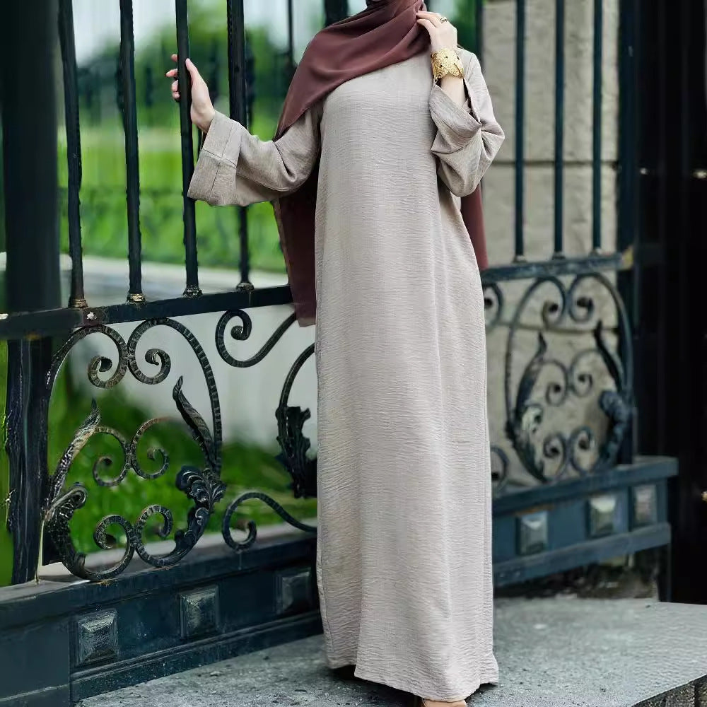 Warm Fall-Winter Modest Dress – Dubai/Turkey Style Elegance